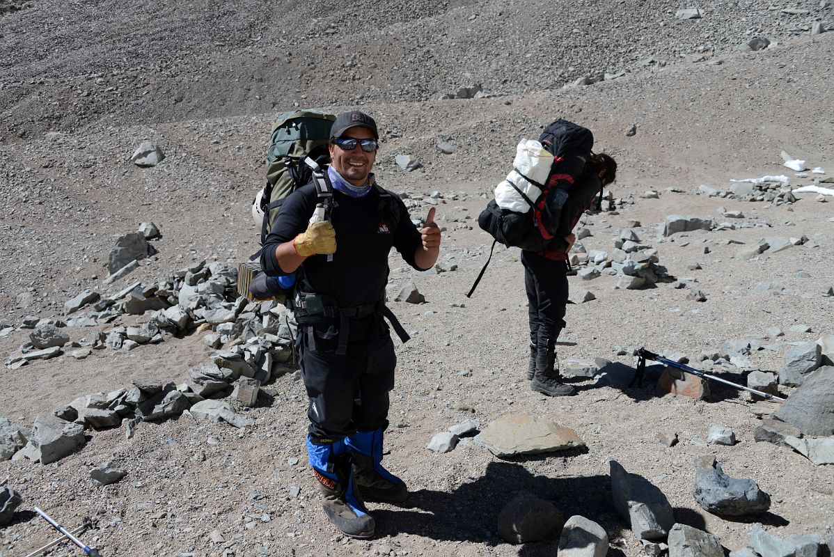01 Inka Expediciones Guide Agustin Aramayo Is Ready To Lead The Way From Aconcagua Camp 1 to Camp 2